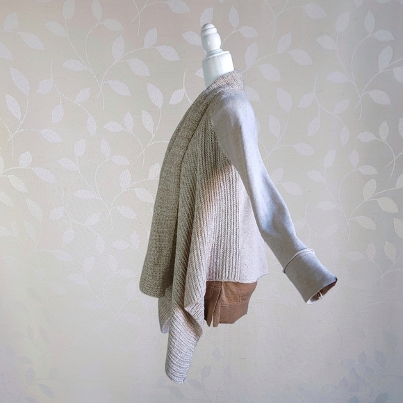Anthropologie Angora Blend Knit Open Front Waterfall Cardigan Saturday Sunday - Picture 9 of 15